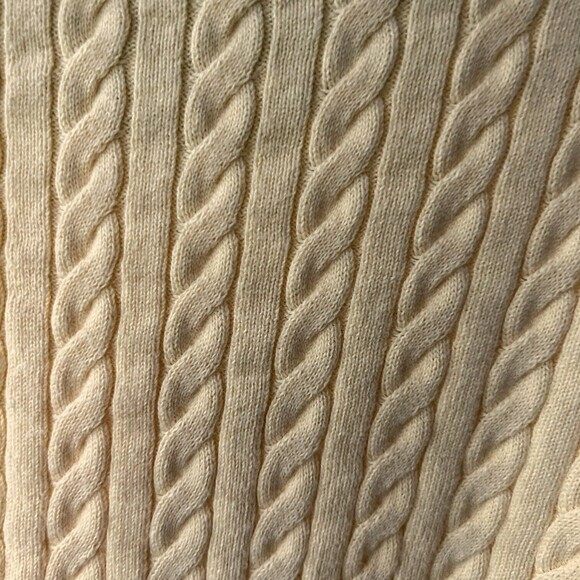 Karen Scott Women's Yellow Cable Knit Button Up Cardigan Sweater Medium M EUC - Picture 8 of 10